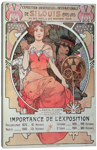 1904 World Fair (St. Louis, United States) Advertisement Canvas Art Print - Vintage Travel Posters