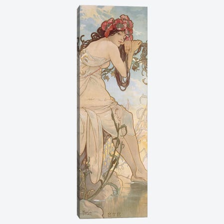 Summer (Ete), c.1896 Canvas Print #BMN6635} by Alphonse Mucha Canvas Print