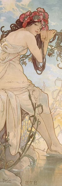 Art Nouveau: Summer (Ete), c.1896 by Alphonse Mucha