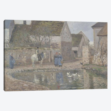 A Pond In Ennery, 1874 Canvas Print #BMN6639} by Camille Pissarro Canvas Wall Art