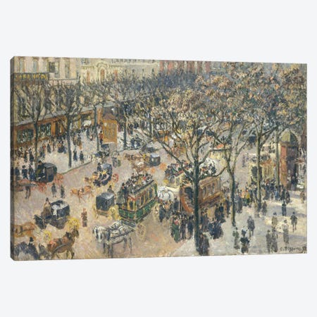 Boulevard des Italiens, Morning, Sunlight, 1897 Canvas Print #BMN6644} by Camille Pissarro Canvas Art