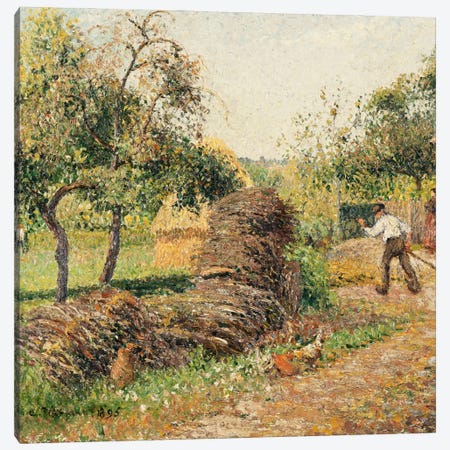 Court Of The Mother Lucien, Eragny, 1895 Canvas Print #BMN6647} by Camille Pissarro Canvas Art