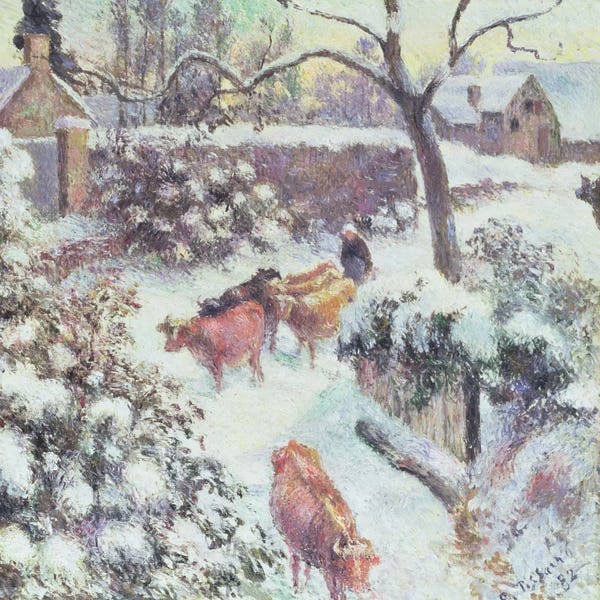 Camille Pissarro: Effet de Neige a Montfoucault, 1882 by Camille Pissarro