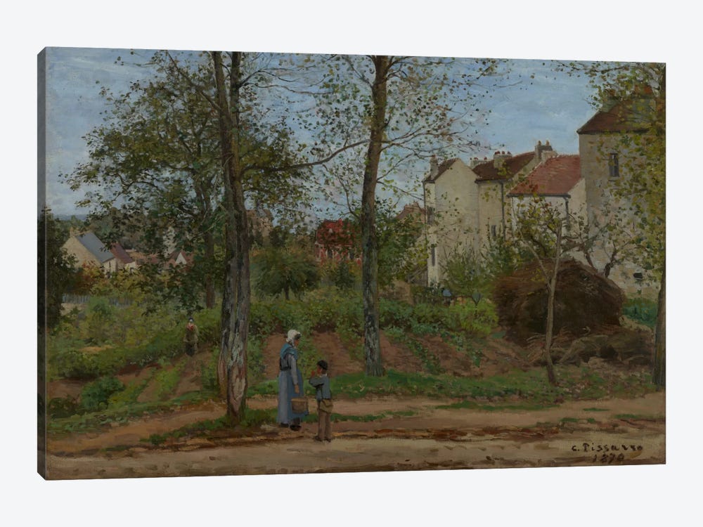 Houses At Bougival, 1870 1-piece Canvas Print