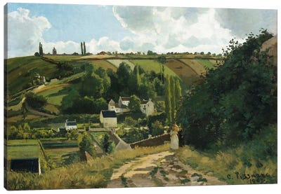 Jalais Hill At Pontoise, 1867 Canvas Art Print - Hill & Hillside Art