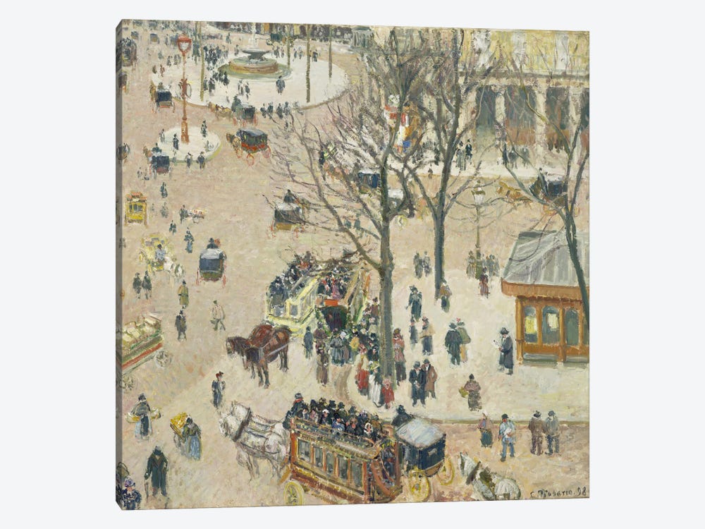 La Place du Theatre Francais, 1898 by Camille Pissarro 1-piece Art Print