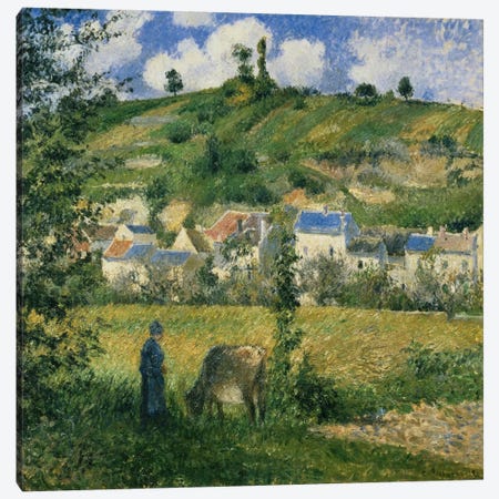 Landscape At Chaponval, 1880 Canvas Print #BMN6656} by Camille Pissarro Canvas Print