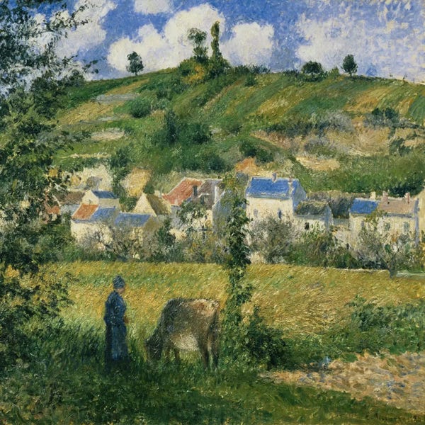Camille Pissarro: Landscape At Chaponval, 1880 by Camille Pissarro