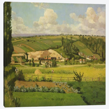 Paysage aux Patis, Pontoise, 1868 Canvas Print #BMN6663} by Camille Pissarro Canvas Print