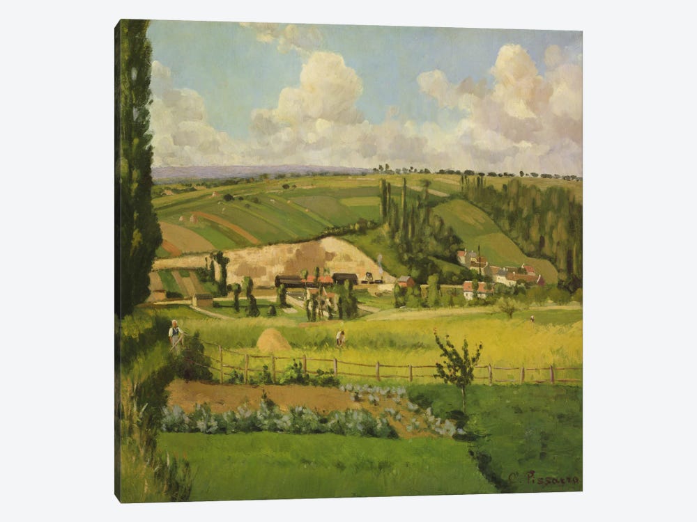 Paysage aux Patis, Pontoise, 1868 by Camille Pissarro 1-piece Canvas Wall Art