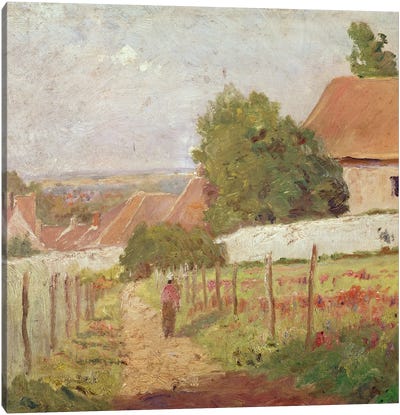 Paysage d'lle de France Canvas Art Print - Camille Pissarro