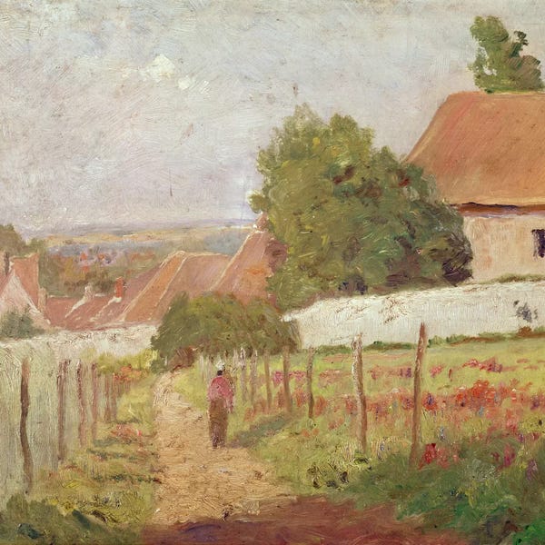 Camille Pissarro: Paysage d'lle de France by Camille Pissarro