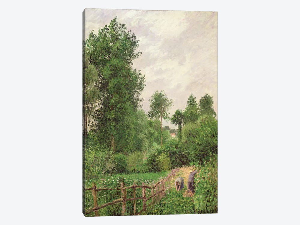 Paysage, Temps Gris a Eragny, 1899 by Camille Pissarro 1-piece Canvas Wall Art