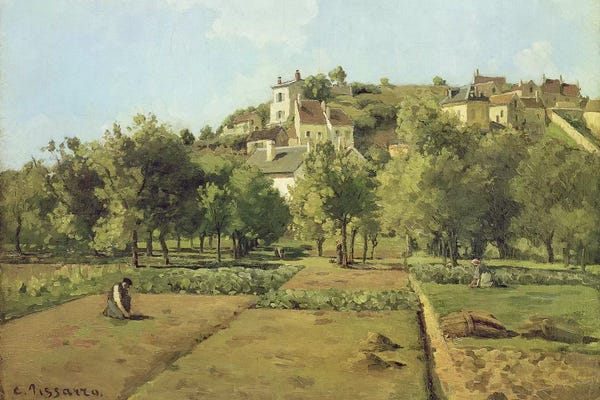 Camille Pissarro: Pontoise (The Gardens Of Hermitage, Pontoise), 1867 by Camille Pissarro