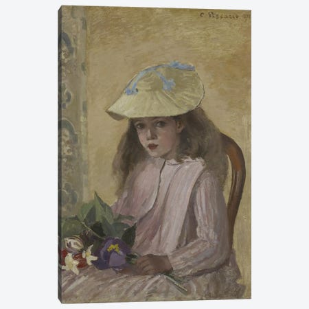 Portrait Of The Artist's Daughter, 1872 Canvas Print #BMN6671} by Camille Pissarro Canvas Art