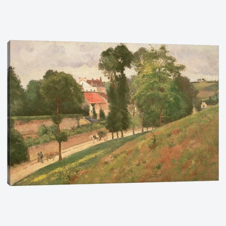Route de Saint-Antoine a l'Hermitage, Pontoise, 1873 Canvas Print #BMN6673} by Camille Pissarro Canvas Wall Art