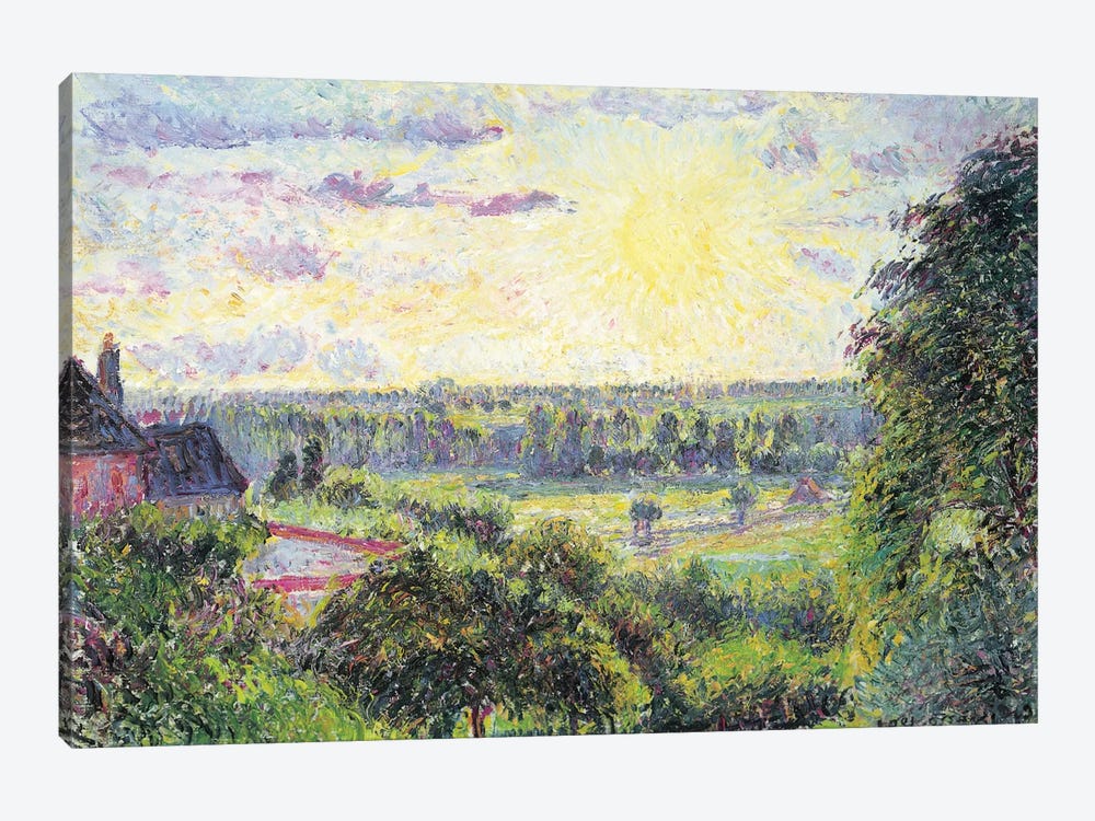 Sunset At Eragny, 1891 by Camille Pissarro 1-piece Canvas Print
