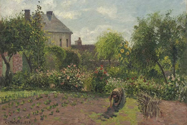 Camille Pissarro: The Artist's Garden At Eragny, 1898 by Camille Pissarro