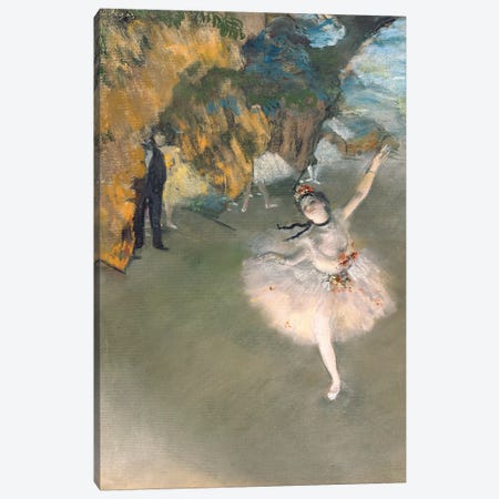 The Star, or Dancer on the stage, c.1876-77  Canvas Print #BMN667} by Edgar Degas Canvas Print