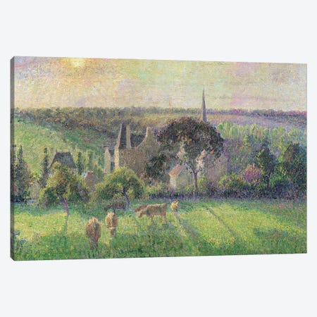 The Church And Farm Of Eragny, 1895 Canvas Print #BMN6683} by Camille Pissarro Canvas Print
