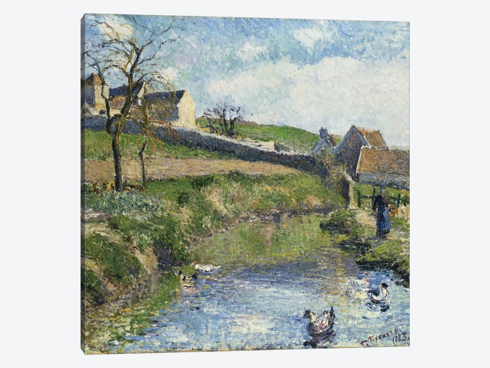 The Farm At Osny, 1883 by Camille Pissarro 1-piece Canvas Art
