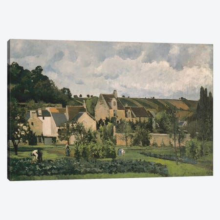 The Hermitage At Pontoise, 1867 Canvas Print #BMN6693} by Camille Pissarro Canvas Wall Art