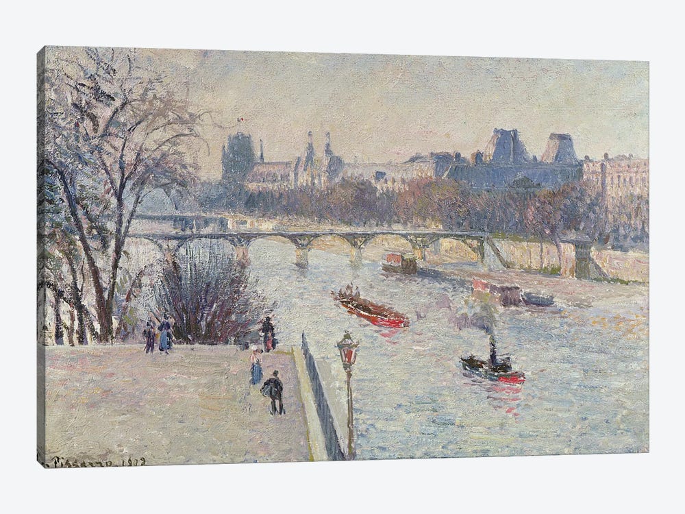The Louvre, 1902 by Camille Pissarro 1-piece Canvas Wall Art