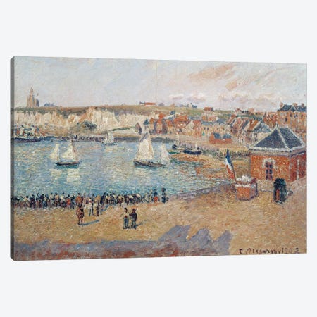The Outer Harbour At Dieppe, 1902 Canvas Print #BMN6697} by Camille Pissarro Canvas Print