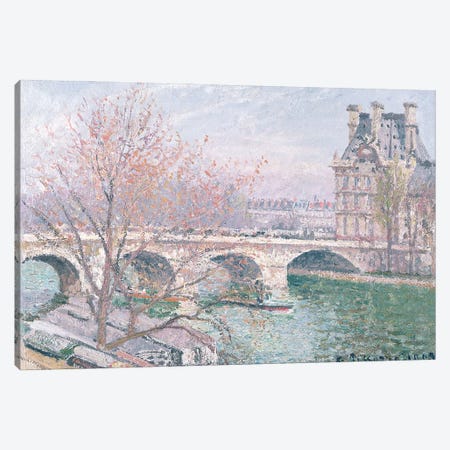The Pont-Royal And The Pavillon de Flore, 1903 Canvas Print #BMN6699} by Camille Pissarro Canvas Wall Art
