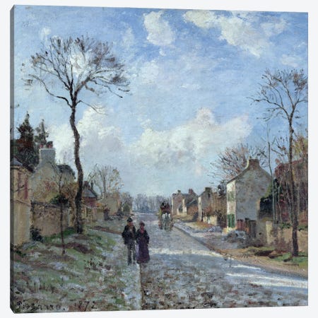 The Road To Louveciennes, 1872 Canvas Print #BMN6702} by Camille Pissarro Canvas Art