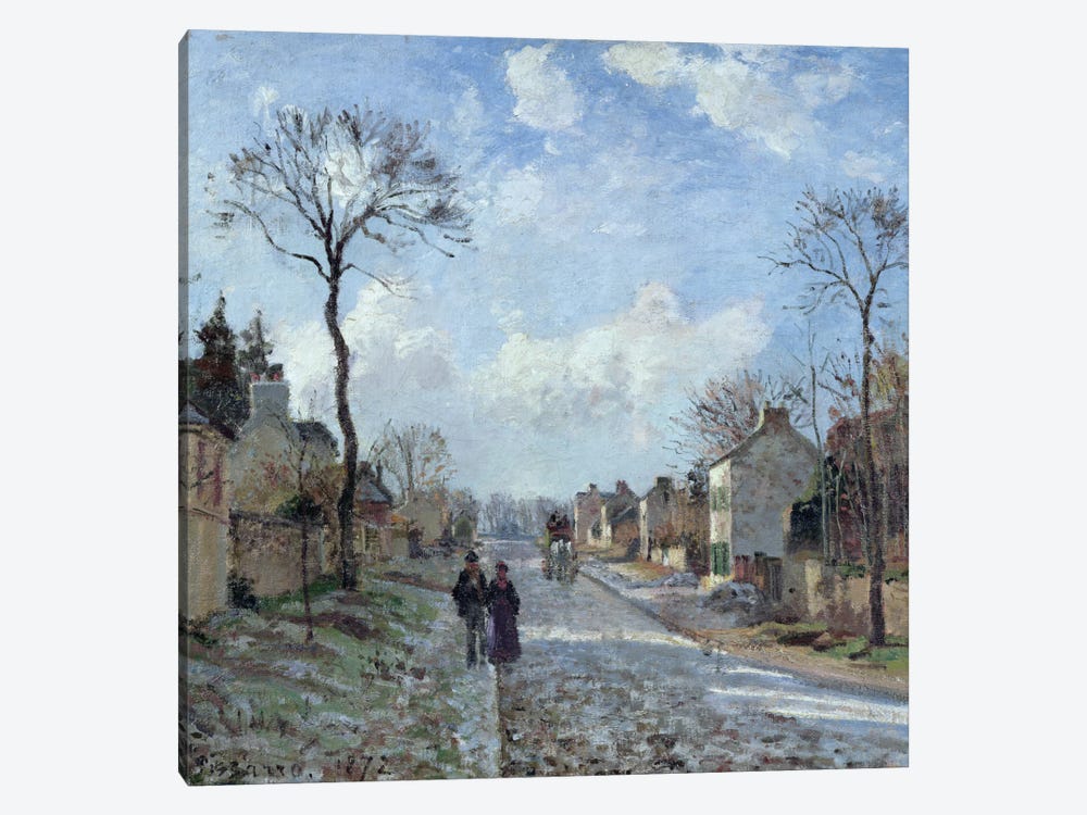 The Road To Louveciennes, 1872 by Camille Pissarro 1-piece Canvas Artwork
