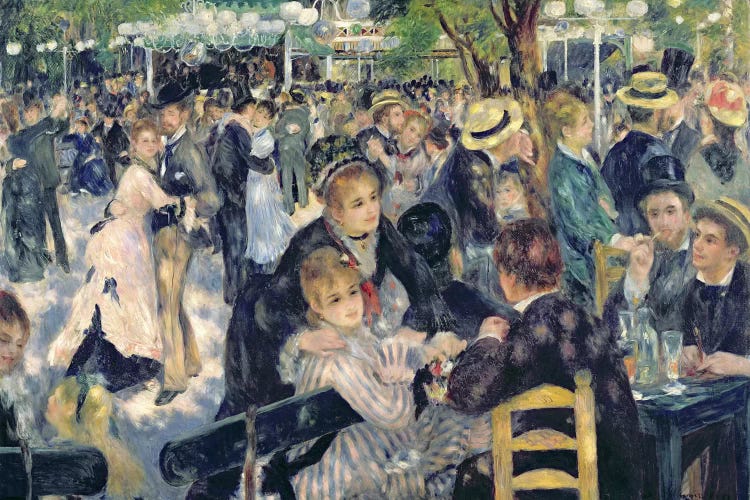 Ball at the Moulin de la Galette, 1876  by Pierre-Auguste Renoir wall art