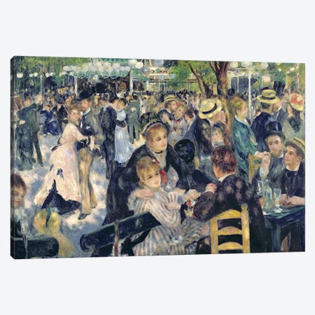 Ball at the Moulin de la Galette, 1876  Canvas Print #BMN670} by Pierre Auguste Renoir Canvas Print