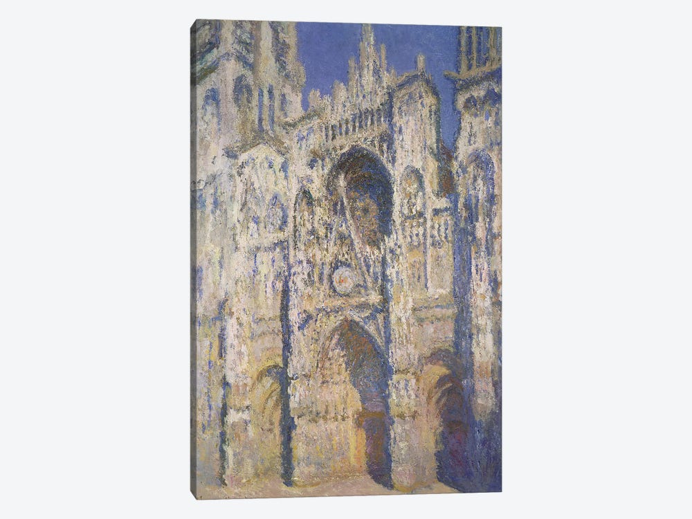 Rouen Cathedral in Full Sunlight: Harmony in Blue and Gold, 1894 by Claude Monet 1-piece Canvas Art