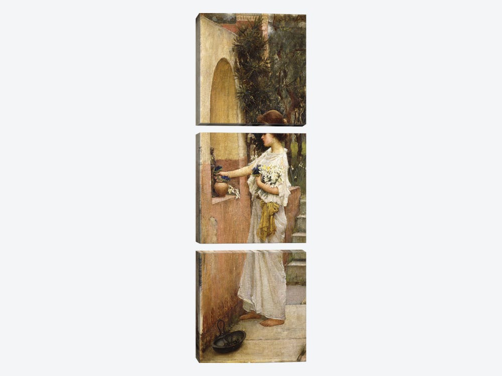 A Roman Offering by John William Waterhouse 3-piece Canvas Art