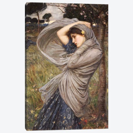 Boreas, 1903 Canvas Print #BMN6757} by John William Waterhouse Canvas Art