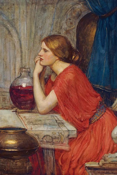 Circe, c.1911-14 by John William Waterhouse framed canvas print