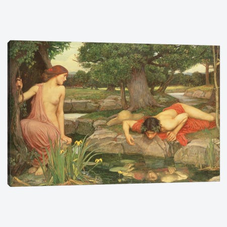 Echo And Narcissus, 1903 Canvas Print #BMN6762} by John William Waterhouse Canvas Art