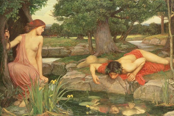 Erotic: Echo And Narcissus, 1903 by John William Waterhouse