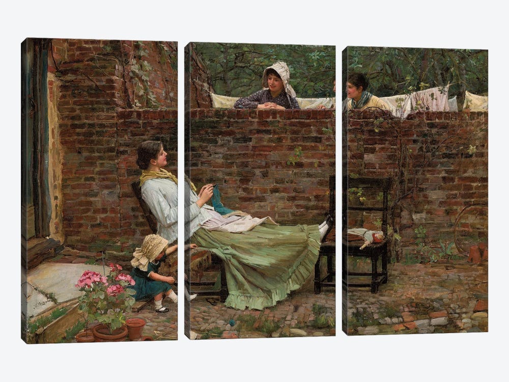 Gossip, c.1885 3-piece Canvas Artwork