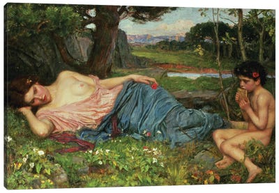 Listen To My Sweet Pipings, 1911 Canvas Art Print - Pre-Raphaelite Art