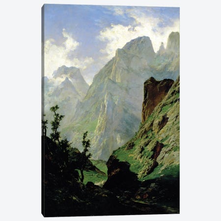 Mountains in Europe, 1876  Canvas Print #BMN676} by Carlos de Haes Canvas Art