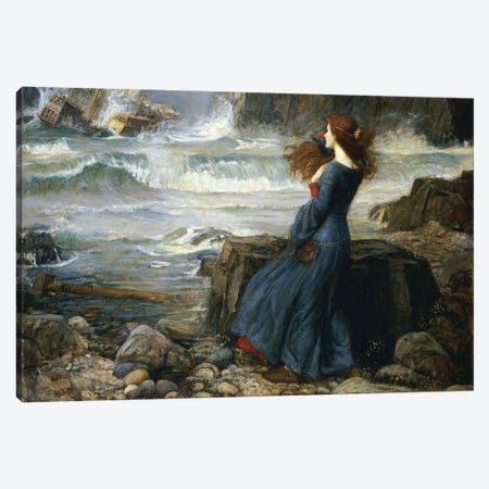 Miranda - The Tempest, 1916 Canvas Print #BMN6771} by John William Waterhouse Canvas Art Print