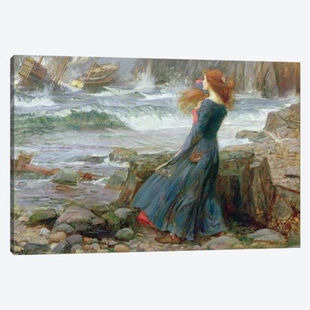 Miranda, 1916 Canvas Print #BMN6772} by John William Waterhouse Canvas Art Print