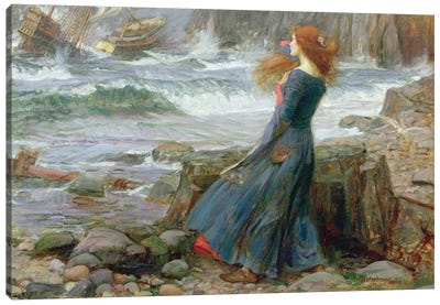 Miranda, 1916 Canvas Art Print - John William Waterhouse