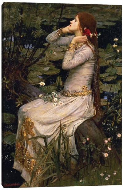 Ophelia, 1894 Canvas Art Print - John William Waterhouse