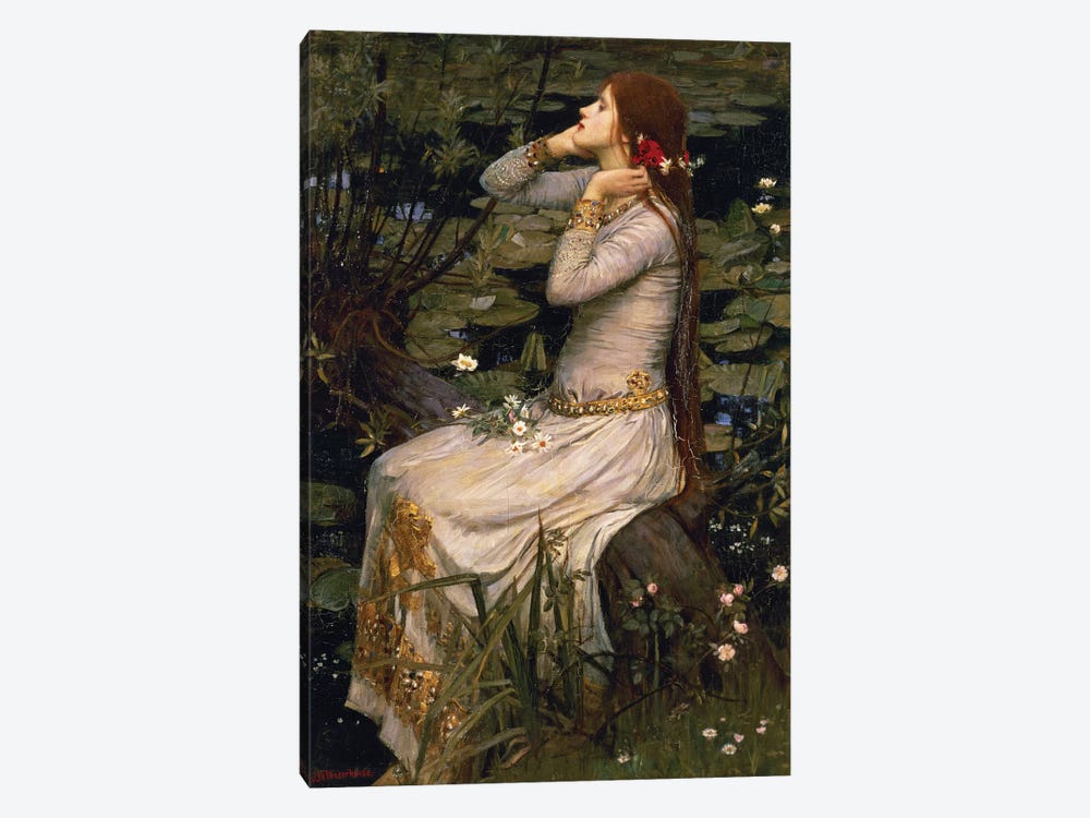 Ophelia, 1894 by John William Waterhouse 1-piece Canvas Wall Art