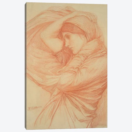 Study For Boreas Canvas Print #BMN6775} by John William Waterhouse Canvas Art