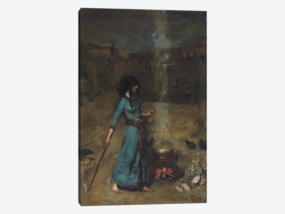 Study For The Magic Circle, 1886 by John William Waterhouse 1-piece Canvas Artwork