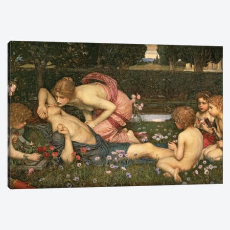 The Awakening Of Adonis, 1899 Canvas Print #BMN6780} by John William Waterhouse Canvas Wall Art